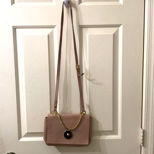 Dusty Rose Colored Leather Cross Body